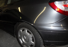 Lackreparatur vorher / nachher